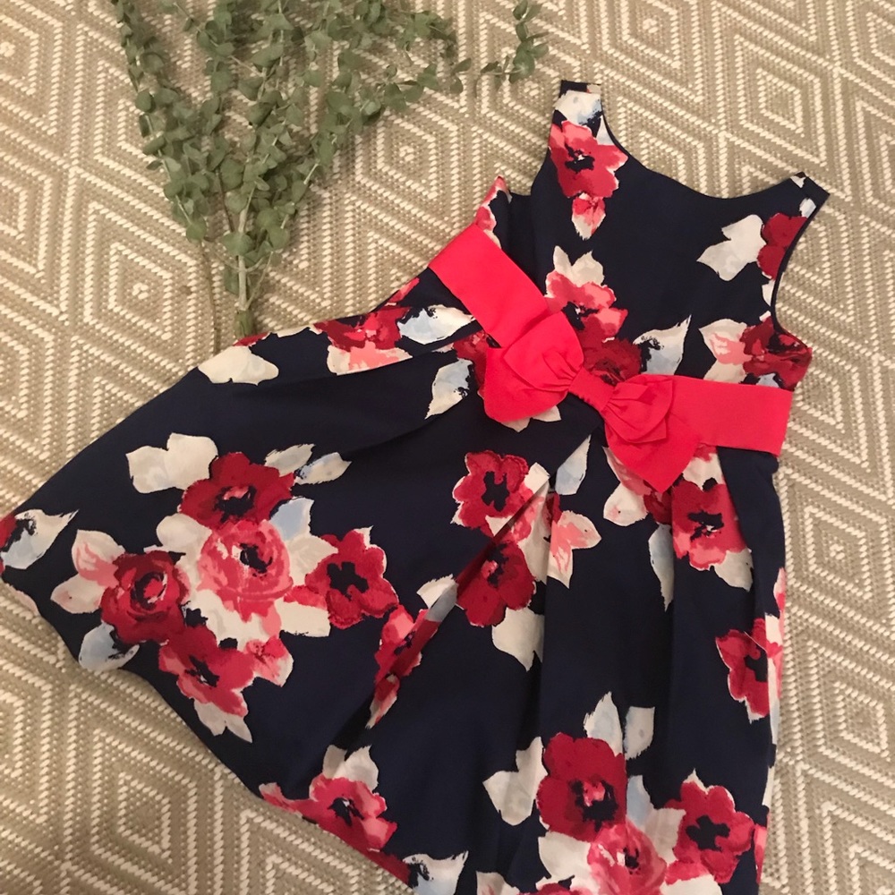 Janie and Jack Navy and Floral Dress (3)